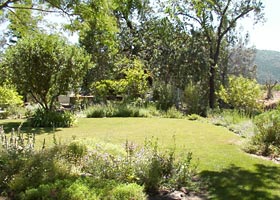 Grounds of Trailside Inn, Calistoga, CA